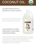 velona USDA Certified Organic MCT Coconut Oil - 64 fl oz | 100% from Coconut | Fractionated | Skin, Face, Body, Hair Care | Use Today - Enjoy Results
