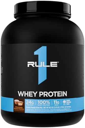 Rule 1 Proteins Whey Protein " 24G Fastacting Protein From Allwhey Sources With Naturally Occurring Eaas & Bcaas For Workout Recovery Or Anytime Use (2 Pounds Vanilla Ice Cream)