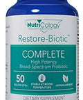 Nutricology Restorebiotic Complete High Potency Probiotic No Refrigeration 60 Vegetarian Capsules