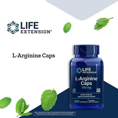 Life Extension L-Arginine Caps - L-Arginine Supplement For Men And Women With Vitamin C - For Immune System Support And Cardiovascular Health -700 Mg ÃƒÂ¢Ã¢â€šÂ¬Ã¢â‚¬Å“ Gluten-Free, Non-Gmo ÃƒÂ¢Ã¢â€šÂ¬Ã¢â‚¬Å“ 200 Capsules