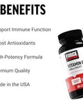 Force Factor Vitamin C 1000Mg Immune Support Supplement, Vitamin C Supplement Immunity Vitamins Plus Antioxidant Support, Premium Quality, Vegan, 60 Vitamin C Tablets