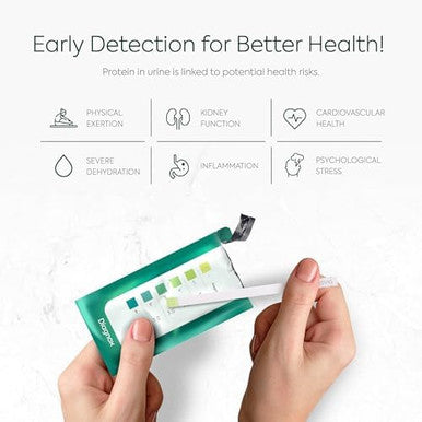 Diagnox Health Protein Urine Test Strips Kit Individually Packed Home Urine Protein Test Strips Urinalysis Strips Protein In Urine (Pack Of 30)