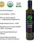 WellEatable Robust +1,200 mg/kg Polyphenol Rich Olio Italiano, 2024/25 Early Harvest Organic Extra Virgin Olive Oil from Italy, Lab Tested, Cold Extracted for Drinking and Finishing, 16.9 fl oz
