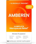 Amberen Menopause Supplement For Women 180 Capsules Clinically Proven Helps Support Hormone Balance Helps Relieve 12 Menopause Symptoms: Hot Flashes Night Sweats Mood Swings And More