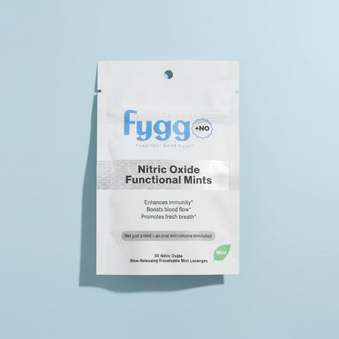Fygg Nox Functional Mints Nitric Oxide-Inspired Breath Mints With Xylitol Prebiotics & Botanical Wellness Blend Sugar-Free Oral Mint 30 Count Pack