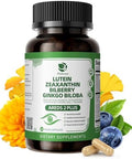 Lukaree Lutein And Zeaxanthin Supplements Advanced Areds 2 Eye Vitamins Bilberry Supplement For Eyes With Astaxanthin Ginkgo Biloba Sodium Hyaluronate For Eye Health & Brain Support 120 Capsules