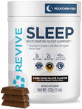Revive Md Melatonin Sleep Support Supplement For Adults Dark Chocolate Natural Sleep Aid Supplements With Magnesium (Glycinate) Inositol & Ltheanine For Deep Relaxation (30 Servings)