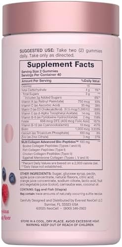 Neocell Womens Multivitamin Gummy 80 Gummies Multi With Advanced Collagen With Essential Minerals Berry Flavor