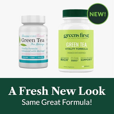 Greens First Green Tea Vitality Formula Enhanced With Moringa Antioxidantrich For Clean Energy Vegan & Gluten Powerful Blend For Energy & Overall Wellness (60 Capsules)