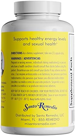 Santo Remedio Maca Helps Support Healthy Energy Levels Dietary Supplement 750 Mg Per Serving Vegetarian No Artificial Flavors No Artificial Colors 90 Capsules 90 Doses