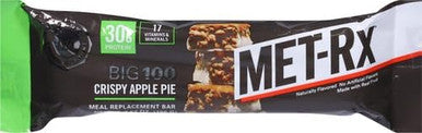 Metrx Big 100 Colossal Protein Bars Crispy Apple Pie Meal Bars 9 Count (Pack Of 2)