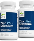 Terry Naturally Zinc Plus Selenium Immune & Respiratory Health Supplement Mineral Supplement With Zinc Bisglycinate Chelate Formula With Selenium For Cellular Health Support 60 Capsules (2Pack)