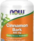 Now Foods Supplements Cinnamon Bark 600 Mg Nongmo Project Verified Healthy Glucose Metabolism 240 Veg Capsules