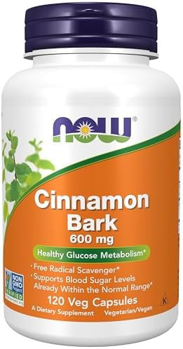 Now Foods Supplements Cinnamon Bark 600 Mg Nongmo Project Verified Healthy Glucose Metabolism 240 Veg Capsules