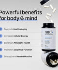 MINDHONEY NAD+ Brain Supplement 500mg NAD+ Premium Formula Healthy AntiAging Cellular Energy Cognition Metabolic Health Heart + Muscle Support Vegan NonGMO GlutenFree 30 Servings