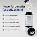Mindhoney Nad+ Brain Supplement 500Mg Nad+ Premium Formula Healthy Antiaging Cellular Energy Cognition Metabolic Health Heart + Muscle Support Vegan Nongmo Gluten 30 Servings