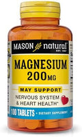 Mason Natural Magnesium 200 Mg Muscle And Nerve Function Support 100 Tablets