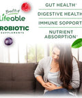 Lifeable Sugar Probiotics With Prebiotics Fiber " Great Tasting Natural Flavor Gummy Supplement " Keto Friendly Chewable " For Gut Health And Immune Support " For Adults Man Women " 90 Gummies