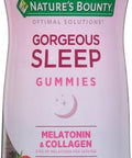 Nature'S Bounty Optimal Solutions Gorgeous Sleep Melatonin 5Mg Gummies With Collagen 60 Count Assorted Fruit Flavors 30 Total Servings