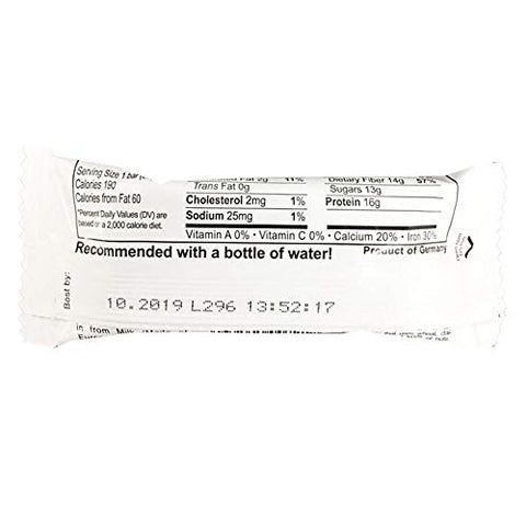 Seitenbacher Chocolate Covered Protein Bar 16G Of Protein 14G Of Fiber Hazelnuts 2.1 Ounce (Pack Of 12)