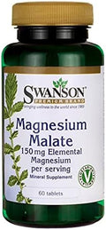 Swanson Magnesium Malate (150 Milligrams Elemental) 1000 Milligrams 60 Tabs