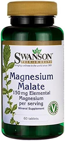 Swanson Magnesium Malate (150 Milligrams Elemental) 1000 Milligrams 60 Tabs