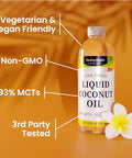 Healthy Origins Coconut Oil, Liquid (100% Virgin) - Virgin, Unrefined, Cold-Pressed Liquid Coconut Oil - 93% MCTs - Centrifuge Extracted Coconut Oil - 20 fl Oz