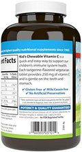 Carlson Kid's Chewable Vitamin C 250 mg 1 g of Sugars Immune Support and Optimal Wellness Antioxidant Tangerine 120 Vegetarian Tablets