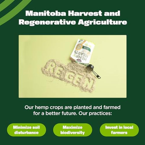 Manitoba Harvest Regenerative Organic Certified Hemp Hearts, 12 oz | Shelled Hemp Seeds, 10 g Plant Protein and 12 g Omegas 3 and 6 per 30 g Serving, Gluten-Free, Non-GMO Project Verified