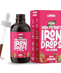 Llorens Pharmaceutical High Potency Iron Drops For Women 20Mg Elemental Iron (Polysaccharide Complex) Per 1Ml Gentle On Stomach Vegan Natural Sweeteners (Berry Daiquiri 4 Fl Oz)