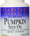 Planetary Herbals Full Spectrum Pumpkin Seed Oil Supplement, 45 Count