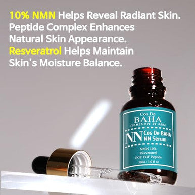 Nmn 10% Serum With Peptide Complex And Resveratrol For All Skin Types Hydrating Face Serum 1 Fl Oz (30Ml)