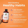 MaryruthS Morning Multivitamin +Hair Growth (Peach Mango 15Oz) Nighttime Multimineral (Coconut 15Oz) and Probiotic Drops (2Oz) Vegan Vitamins For Beauty Bedtime and Wellness NonGmo