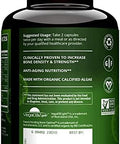 Mrm Nutrition Vegan Bone Maximizer Bone Strength + Density Organic Algae With Vitamin K2 + D3 Clinically Proven Antiaging Nutrition Gluten 30 Servings