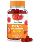 Lifeable Multivitamin for Men Gummies VIT A C D E B1 B2 Niacin B5 B6 Folate B12 Biotin Iodine Zinc Chromium Ginseng Lycopene Inositol Mens Multivitamins Gummies 90 Gummies