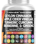 Clean Nutraceuticals Ceylon Cinnamon Turmeric Apple Cider Vinegar Ginseng Berberine Plus Bitter Melon Gymnema Milk Thistle Fenugreek