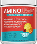 Rsp Nutrition Aminolean Hydrating Electrolyte Powder And Recovery Drink With Sea Minerals Nootropic Mushrooms And Vegan Amino Acids Bcaas + Eaas For Post Workout Muscle Building Orange Splash