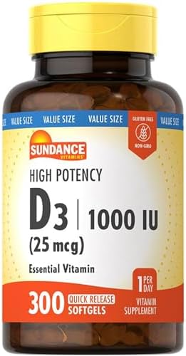 Sundance Liquid Vitamin D3 5000 IU 2 Fluid Ounces Essential Vitamin Liquid Drops Vegetarian NonGMO and Gluten Free Supplement