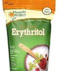 Health Garden Erythritol Sugar Free Sweetener - All Natural - Non GMO - Kosher- Keto Friendly (5 lbs)