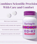 Barimelts Vitamin D3 + K2-90 Fast-Dissolving Tablets (3-Month Supply) - Bariatric Vitamins For Women With Vitamin D3 5000 Iu And K2 As Mk-7, Natural Apple FlavorÃƒÂ¢Ã¢â€šÂ¬Ã¢â‚¬Â¹