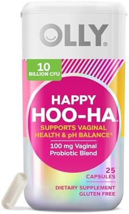 Olly Happy Hooha Probiotic For Women Vaginal Health Capsules 25 Count & Metabolism Gummy Rings For Energy 30 Count