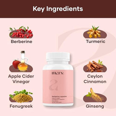 Mars By Ghc Nitroburn Combo: Powered By Nitric Oxide & Himalayan Berberine 120 Capsules Pack Of 1