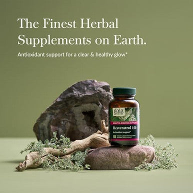 Gaia Herbs Resveratrol 150 Beauty & Radiance Antioxidant Support Supplement Made With Japanese Knotweed Contains 150 Mg Transresveratrol Per Serving 50 Liquid Phytocapsules (25Day Supply)