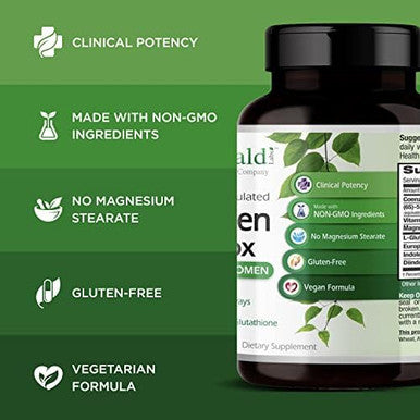 Emerald Labs Estrogen Detox - Supports Hormone Balance For Women & Men - Includes I3C, Dim & Setria L-Glutathione - Vegan, Gluten- - 60 Vegetable Capsules (30-Day Supply)