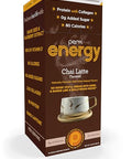 Perk Energy Original Chai Latte Flavored Drink Powder (10 Servings Stickpack) Gluten Peanut Soy