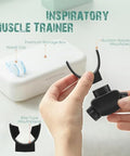 Lixada Advanced Breathing Trainer For Lung Capacity - 8-Level Adjustable Respiratory Exercise Device For Running Swimming & Fitness With Case & Nose Clip(Black)