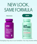 Love Wellness Big Brain Probiotics Nootropics Brain Support Supplement Brain Supplements For Memory And Focus Promotes Mental Clarity & Mood Organic Reishi Chaga & Lions Mane 30 Count