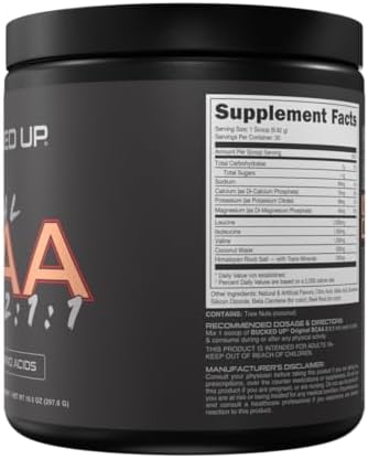 Bucked Up Original Bcaa 2:1:1 Branched Chain Essential Amino Acids - Supplement Powder - 100% Pure 2:1:1 Instantized Formula Pre/Post Workout 30 Servings (Apple Jacked Flavor)