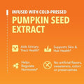 Pumpkin Seed Oil - USDA Organic - Cold Pressed for Hair, Prostate, and Hormone Support - 2 Month Supply - Liquid Drops for Men and Women - Vegan, Non-GMO, and Gluten Free - Unflavored, 1 Fl Oz