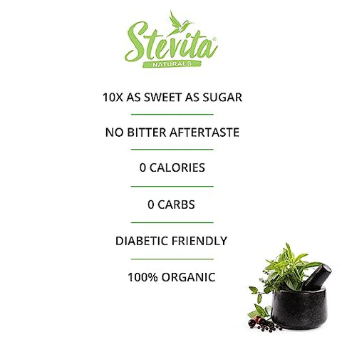 Stevita Organic Stevia 8 oz Pouch AllNatural Stevia Extract Natural Sweetener No Calories USDA Organic NonGMO Vegan Kosher Keto Paleo Gluten 454 Servings
